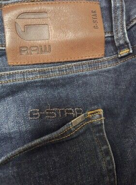 G-Star Raw 3301 Straight Tapered Denim Jeans Button Fly 40Wx32L